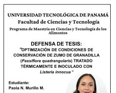 FCT, UTP, Facultad de Ciencias y Tecnología, Universidad Tecnológica de Panamá, Maestría en Ciencias y Tecnología de los Alimentos