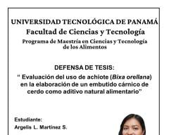 FCT, UTP, Facultad de Ciencias y Tecnología, Universidad Tecnológica de Panamá, Maestría en Ciencias y Tecnología de los Alimentos